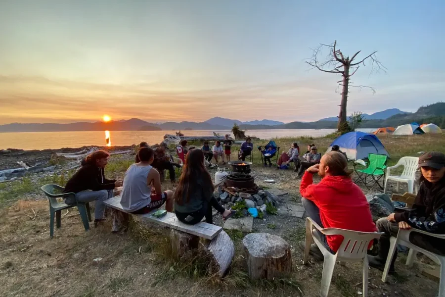Sunset at Sarita Camp (Huu-ay-aht Territory)